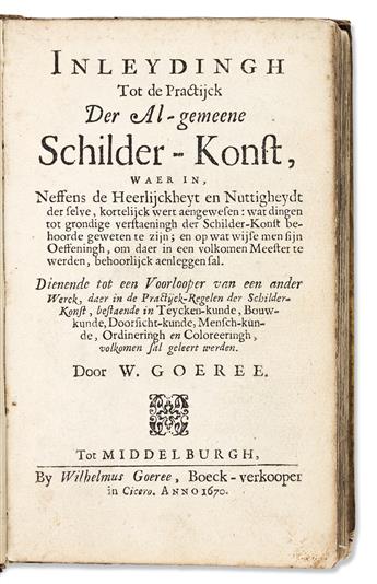 Goeree, Willem (1635-1711) Inleydingh Tot de Practijck der Al-gemeene Schilder-Konst; [bound with] Inleydinge Tot de Al-gemeene Teycken